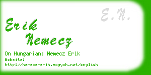 erik nemecz business card